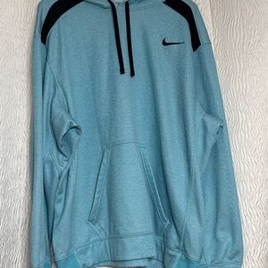 Nike Therma Fit Men’s Turquoise/Black Hoodie- Excellent Condition ~Size XXL